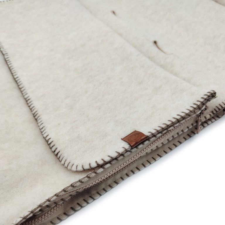 Fußsack aus Wolle für Babys für Kinderwagen & Buggy | Bakigo Felted dunkle Nähte
