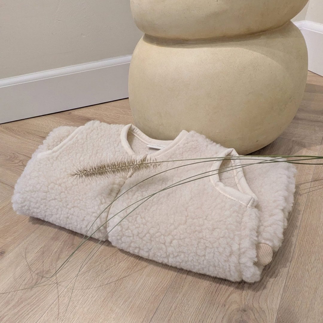 Wollener Schlafsack mit Füßen für Baby & Kleinkind | Teddy