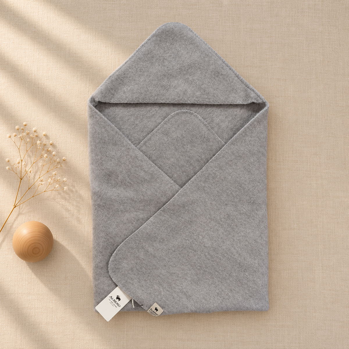 Manta de lana Alwero para bebé | Oferta Gris claro