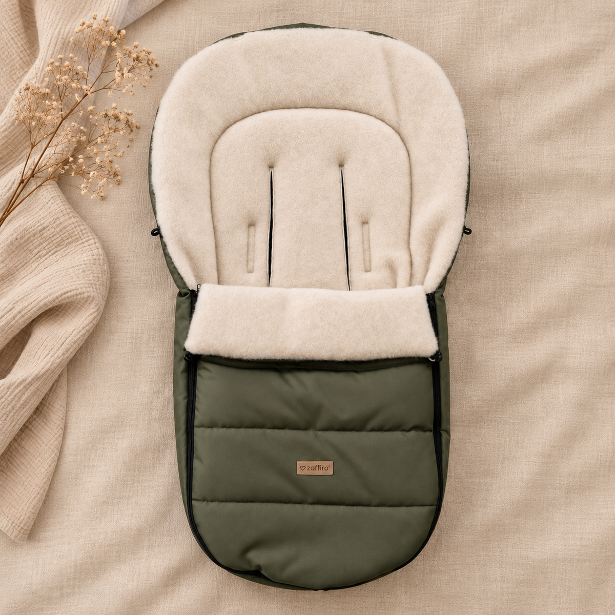 Wool Footmuff for Baby 0-12 Months for Stroller | Zaffiro Classic Scandi