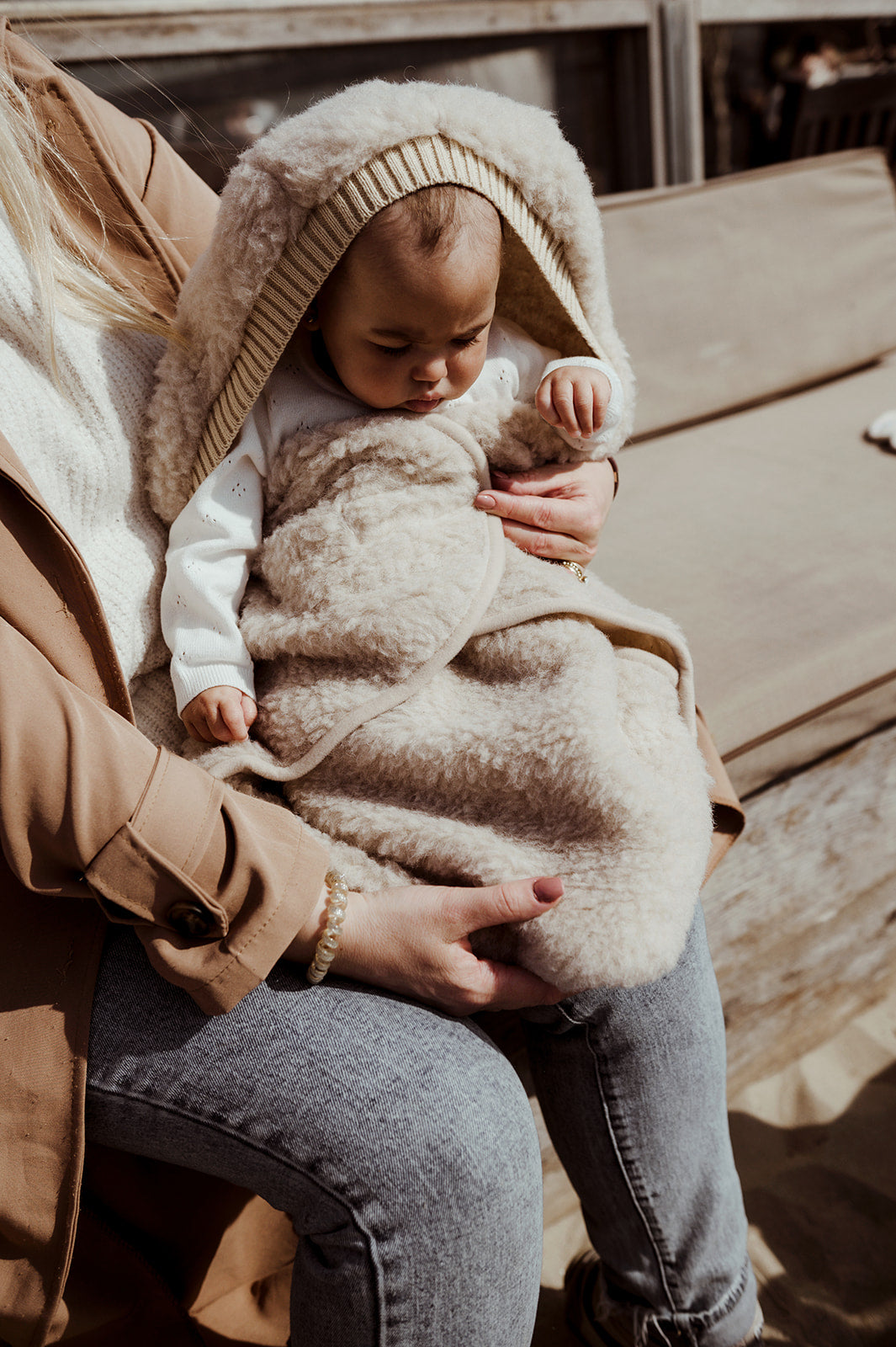Coperta avvolgente in lana per neonato per Maxi-Cosi e passeggino | Wingy Infeltrita