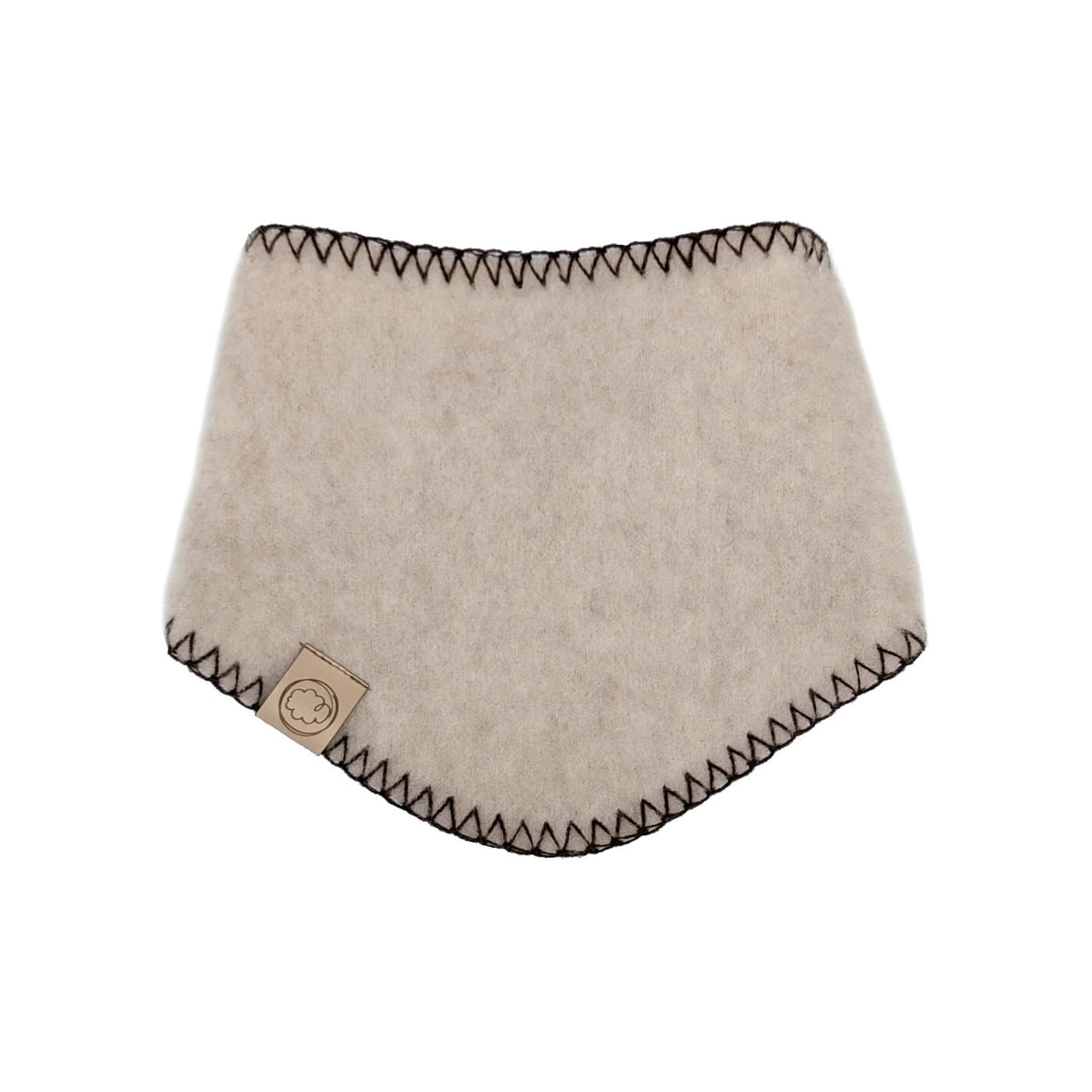Wollener Babyschal | Felted Beige mit dunkler Naht
