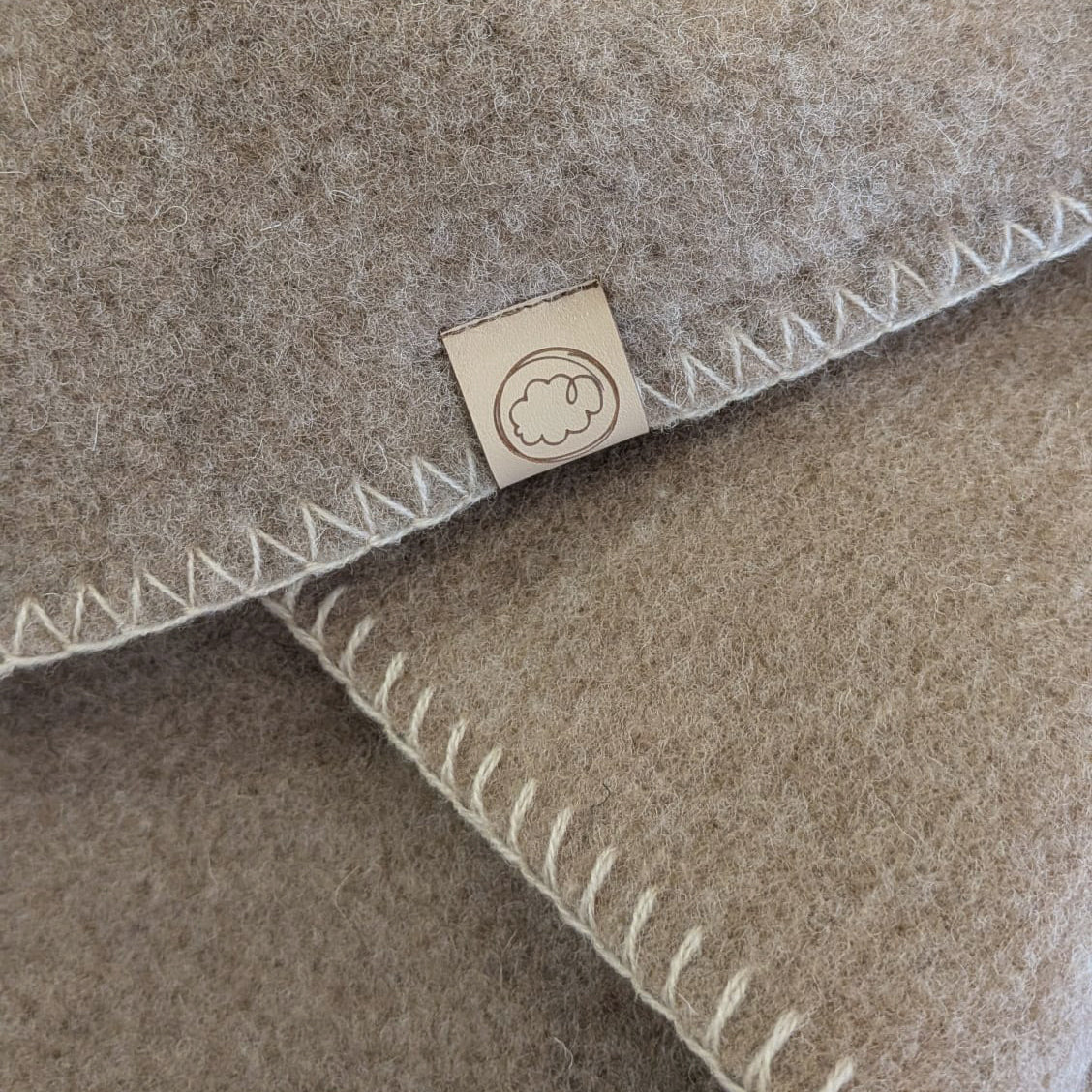 Wool Baby Blanket Made from Pure New Wool | Felted light stitching
