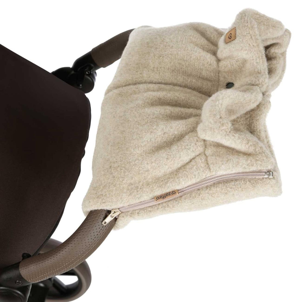 Woll-Handwärmer für den Kinderwagen | Zaffiro Teddy