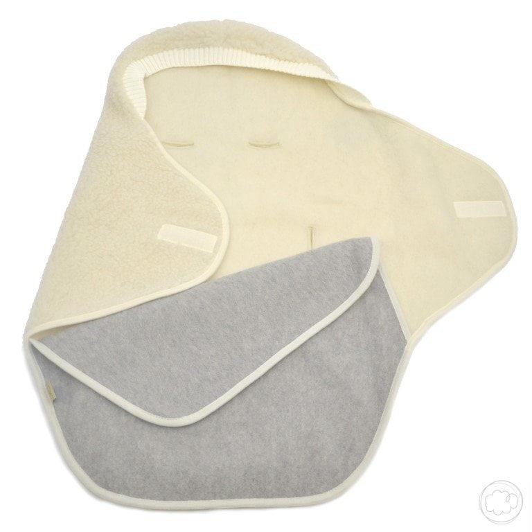Coperta avvolgente in lana per neonato per Maxi-Cosi e passeggino | Wingy Thumbled duo