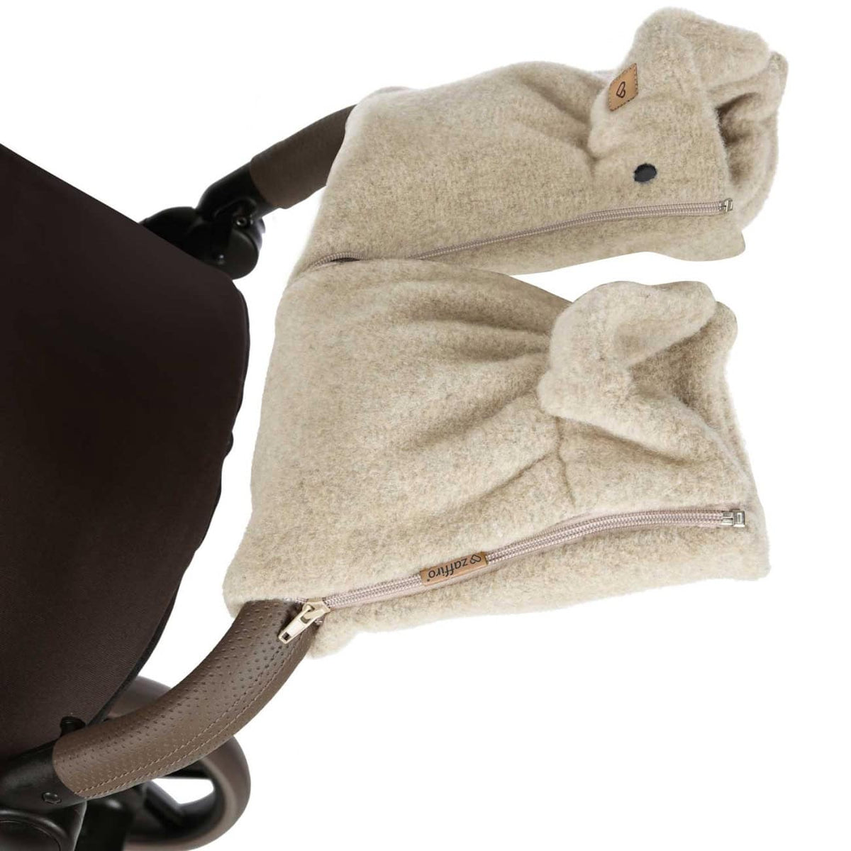 Woll-Handwärmer für den Kinderwagen | Zaffiro Teddy
