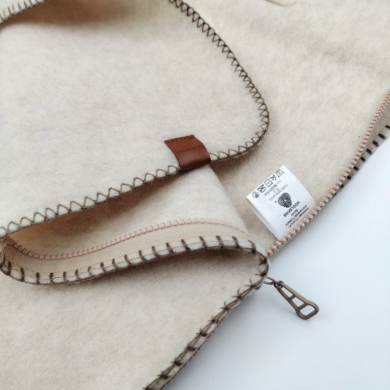 Fußsack aus Wolle für Babys für Kinderwagen & Buggy | Bakigo Felted dunkle Nähte