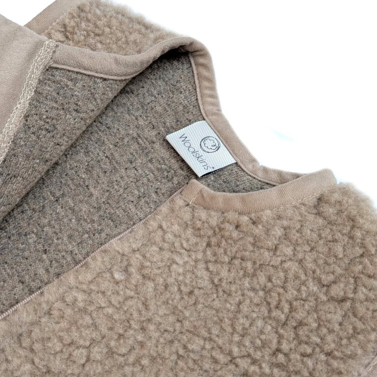 Wollener Schlafsack mit Füßen für Baby & Kleinkind | Teddy