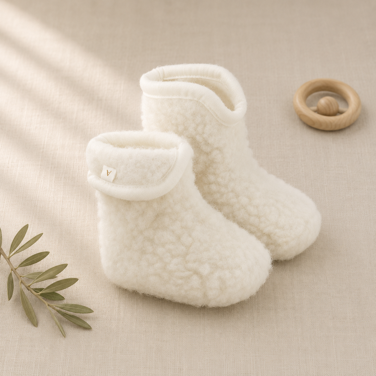 Uldne babytøfler – Booties | A Basic Brand