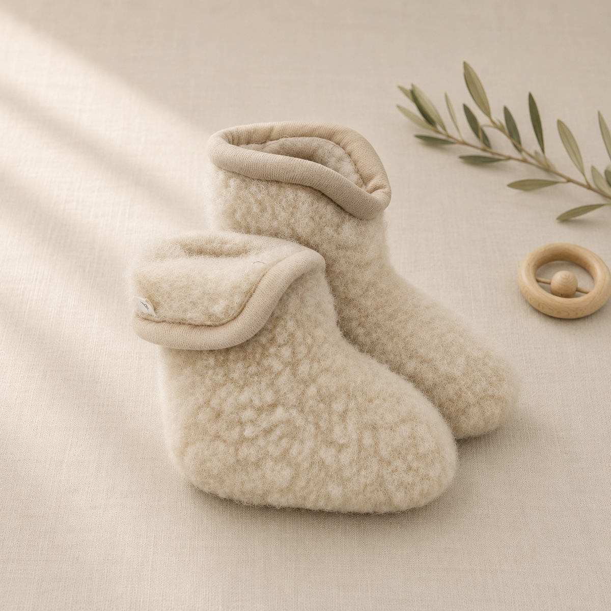 Uldne babytøfler – Booties | A Basic Brand