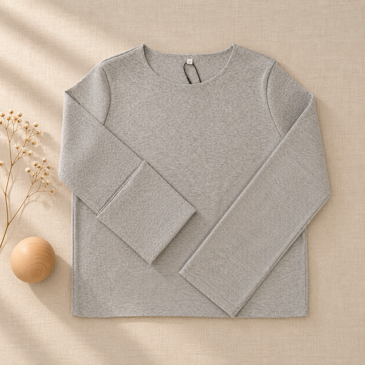 Oversized ribstrikket sweatshirt til damer | A Basic Brand