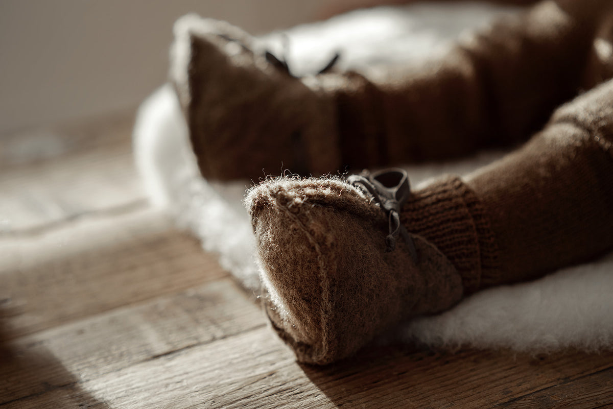 Erste wollene Babyschuhe | Thumbled