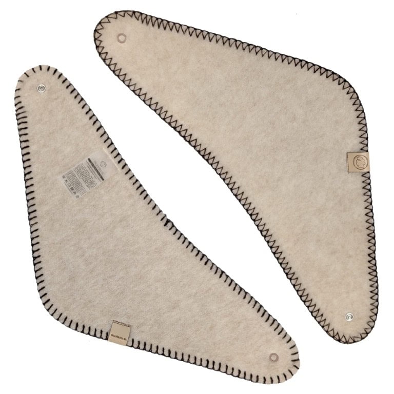 Wollener Babyschal | Felted Beige mit dunkler Naht