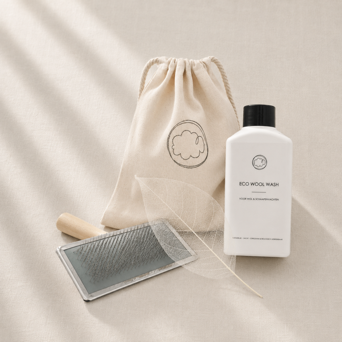Kit de cuidado para piel de oveja – detergente para lana con lanolina