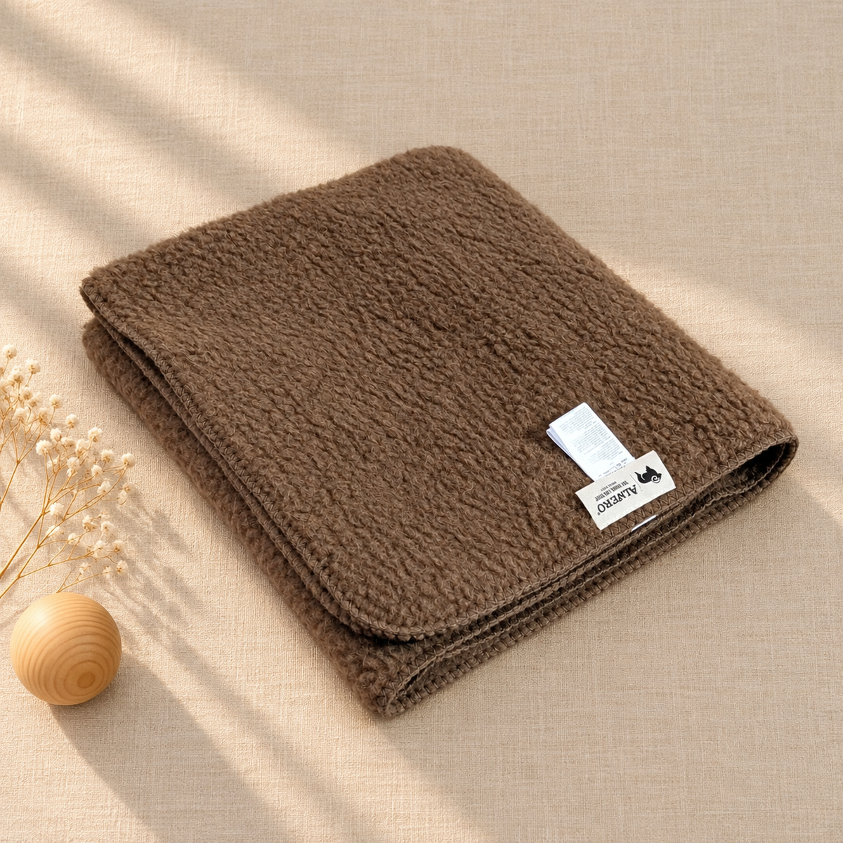 Manta de lana Alwero para bebé | Oferta Marrón